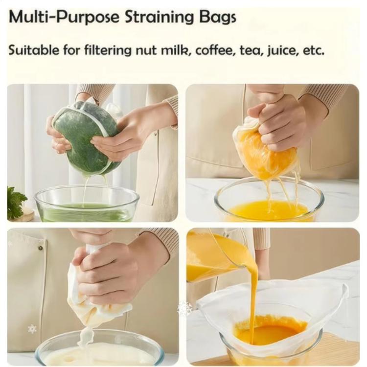 Bowl-Shaped Strainer Bag Vegetable Drawstring Filter Dehydrator, LsCook Large