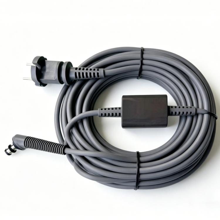 Replacement gray power cord with inline control module and two-pin plug cable