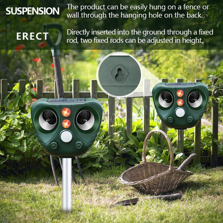 Five-speed Frequency-modulated Ultrasonic Outdoor Waterproof Solar-powered Animal Repellent, 703