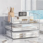 Desktop Stackable Acrylic File Storage Rack, Large-Capacity Book Shelf For Bedroom & Living Room, Widened 1 Layer, Widened 2 Layer, Widened 3 Layer, Widened 4 Layer, Widened 5 Layer, Extended 1 Layer, Extended 2 Layer, Extended 3 Layer, Extended 4 Laye...