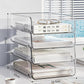 Desktop Stackable Acrylic File Storage Rack, Large-Capacity Book Shelf For Bedroom & Living Room, Widened 1 Layer, Widened 2 Layer, Widened 3 Layer, Widened 4 Layer, Widened 5 Layer, Extended 1 Layer, Extended 2 Layer, Extended 3 Layer, Extended 4 Laye...