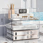 Desktop Stackable Acrylic File Storage Rack, Large-Capacity Book Shelf For Bedroom & Living Room, Widened 1 Layer, Widened 2 Layer, Widened 3 Layer, Widened 4 Layer, Widened 5 Layer, Extended 1 Layer, Extended 2 Layer, Extended 3 Layer, Extended 4 Laye...
