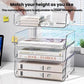Desktop Stackable Acrylic File Storage Rack, Large-Capacity Book Shelf For Bedroom & Living Room, Widened 1 Layer, Widened 2 Layer, Widened 3 Layer, Widened 4 Layer, Widened 5 Layer, Extended 1 Layer, Extended 2 Layer, Extended 3 Layer, Extended 4 Laye...