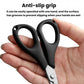 Fishing line cutter pliers with textured black grip handles held in a hand