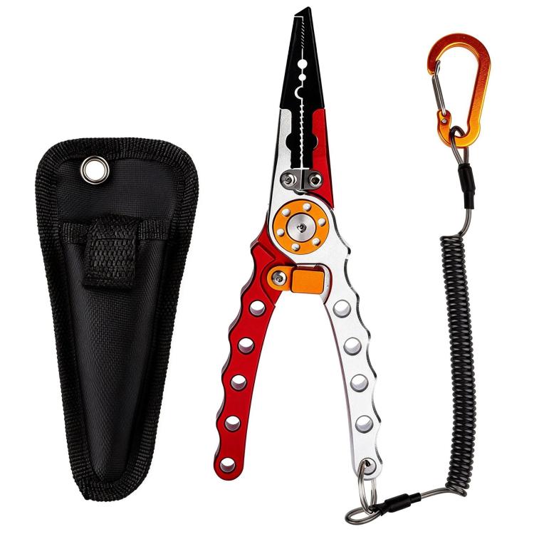 Aluminum Alloy Lure Pliers Multi-Function Long-Nose Hook Remover Portable Fishing Hook Pliers