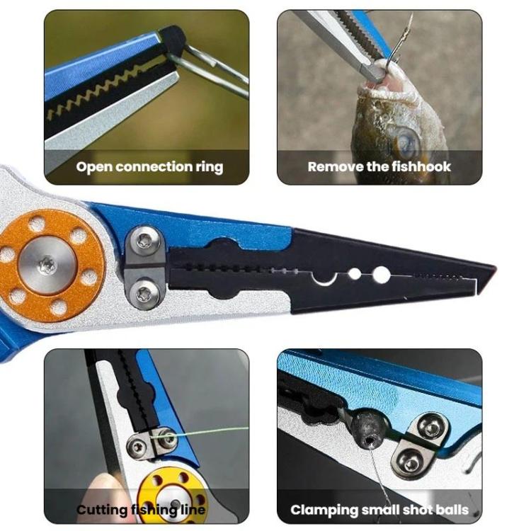 Aluminum Alloy Lure Pliers Multi-Function Long-Nose Hook Remover Portable Fishing Hook Pliers