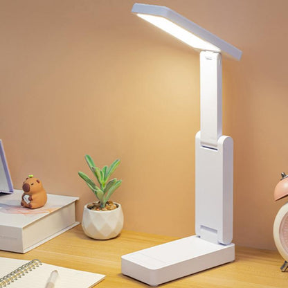 Xiajule Touch Control Rechargeable Folding Desk Lamp, Eye Protection Portable Lamp For Student Dormitory, No Clock, With Clock