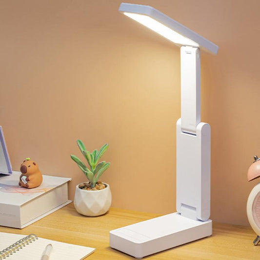 Xiajule Touch Control Rechargeable Folding Desk Lamp, Eye Protection Portable Lamp For Student Dormitory, No Clock, With Clock