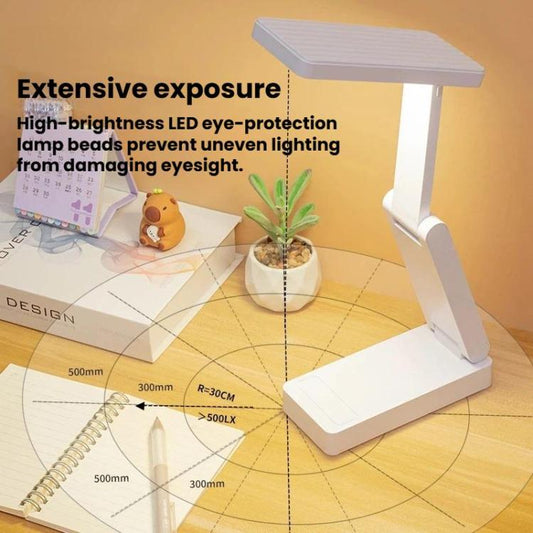 Xiajule Touch Control Rechargeable Folding Desk Lamp, Eye Protection Portable Lamp For Student Dormitory, No Clock, With Clock