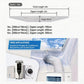 Universal window seal size diagram showing total length and zipper length
