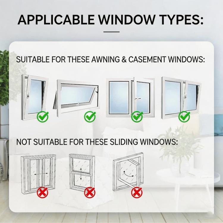 Universal window seal window fit guide for awning and casement window types