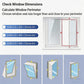 Universal window seal sizing chart for selecting length based on window perimeter