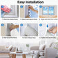 Universal window seal installation steps with adhesive hook tape and zipper closure