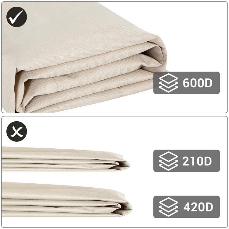 Beige 600D polyester fabric roll, thick protective material for covers