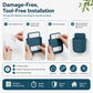 Wall Mount Remote Control Holder Self-Adhesive Bedside Phone Caddy Universal Storage Box Organizer with Charging Port