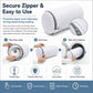 Cylindrical mesh shoe washing bag with zipper side cover, durable closure