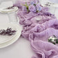 Crepe Table Runner Wedding Party Decoration Pleated Gauze, 90x180cm, 90x300cm, 90x400cm