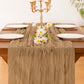 Crepe Table Runner Wedding Party Decoration Pleated Gauze, 90x180cm, 90x300cm, 90x400cm