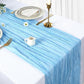 Crepe Table Runner Wedding Party Decoration Pleated Gauze, 90x180cm, 90x300cm, 90x400cm