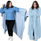 Office/Home Warm Blanket with Sleeves for Outerwear, 177x154cm