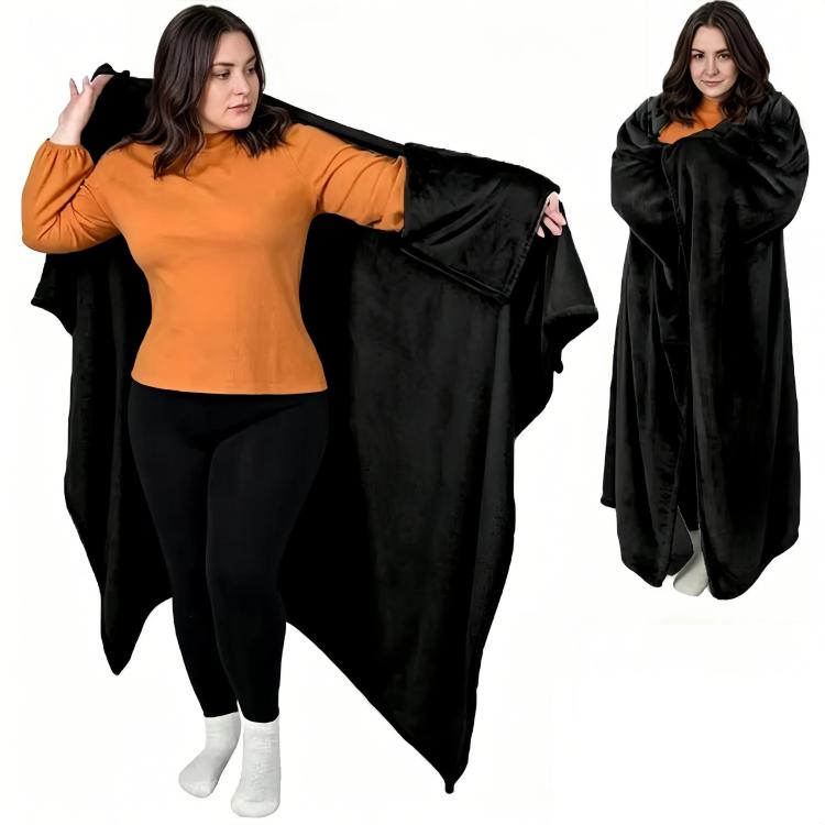 Office/Home Warm Blanket with Sleeves for Outerwear, 177x154cm