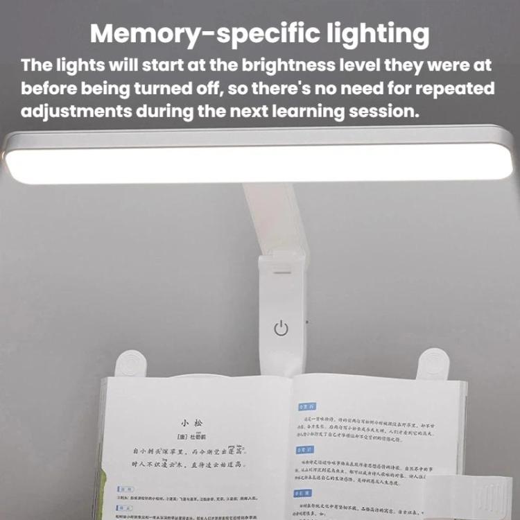 Xiajule Multifunctional Bookshelf Eye-Caring Desk Lamp, Adjustable Brightness LED Bedroom Reading Light