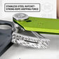 Close-up of green rope ascender with ridged ratchet surface for gripping