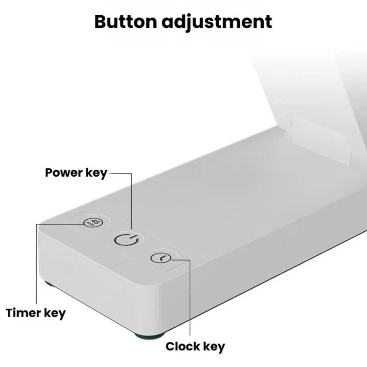 Xiajule Rechargeable Smart Digital Display Clock Folding Desk Lamp, Eye-Caring Study Bedside Reading Light