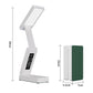 Xiajule Rechargeable Smart Digital Display Clock Folding Desk Lamp, Eye-Caring Study Bedside Reading Light