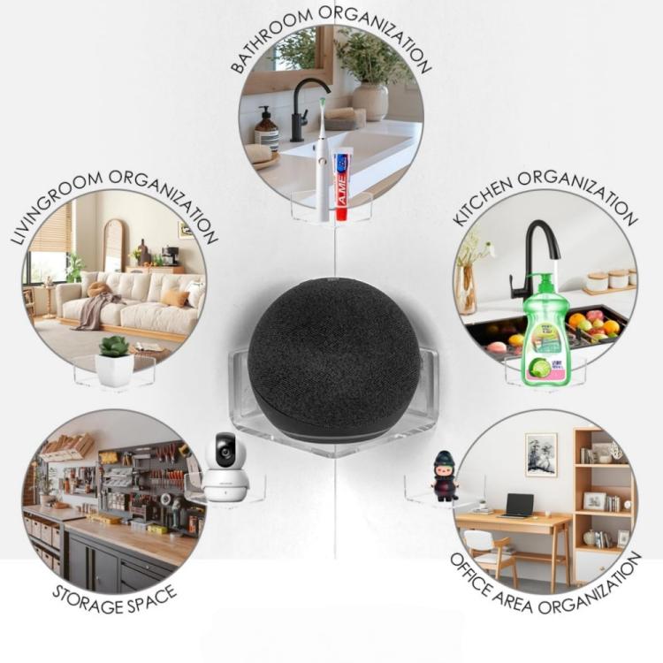Wall-mounted Corner Shelf Triangular Floating Shelf For Security Cameras