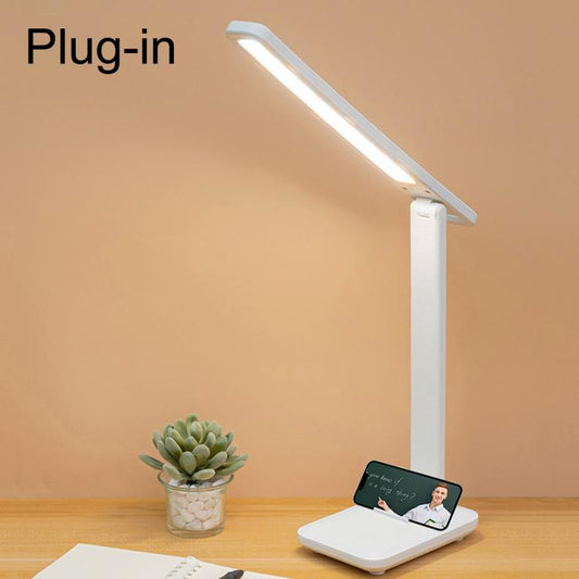 Xiajule Three-Color Temperature LED Folding Eye-Caring Desk Lamp, USB Stepless Dimmable Reading Light For Bedroom Dormitory, Plug-in, Rechargeable 500mAh, Rechargeable 800mAh, Rechargeable 1200mAh