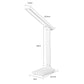 Xiajule LED folding desk lamp with slim light bar and compact base, size shown