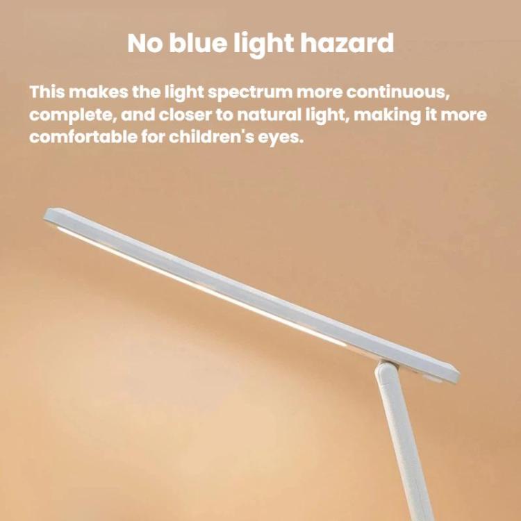 Blue-light reduced LED folding desk lamp with extended light bar