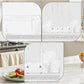 Clear acrylic mason jar lid organizer with four posts and anti-slip silicone pads