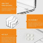 4mm thick PMMA acrylic 3-layer organizer with anti-slip base pads