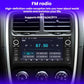 7-inch navigation car radio with FM screen, buttons, and volume knobs