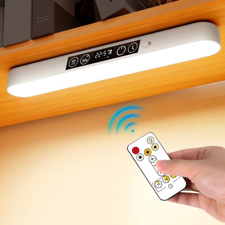 Xiajule Student Dormitory Under-Cabinet Lamp, Magnetic Mount Bed Hanging Light With Hook & Clock Display, Touchscreen, Remote Control