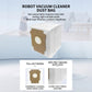 Robot vacuum dust bag with brown filter insert and white nonwoven outer bag