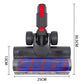 Electric motorized floor brush head with blue roller, 25cm wide, 30.5cm long