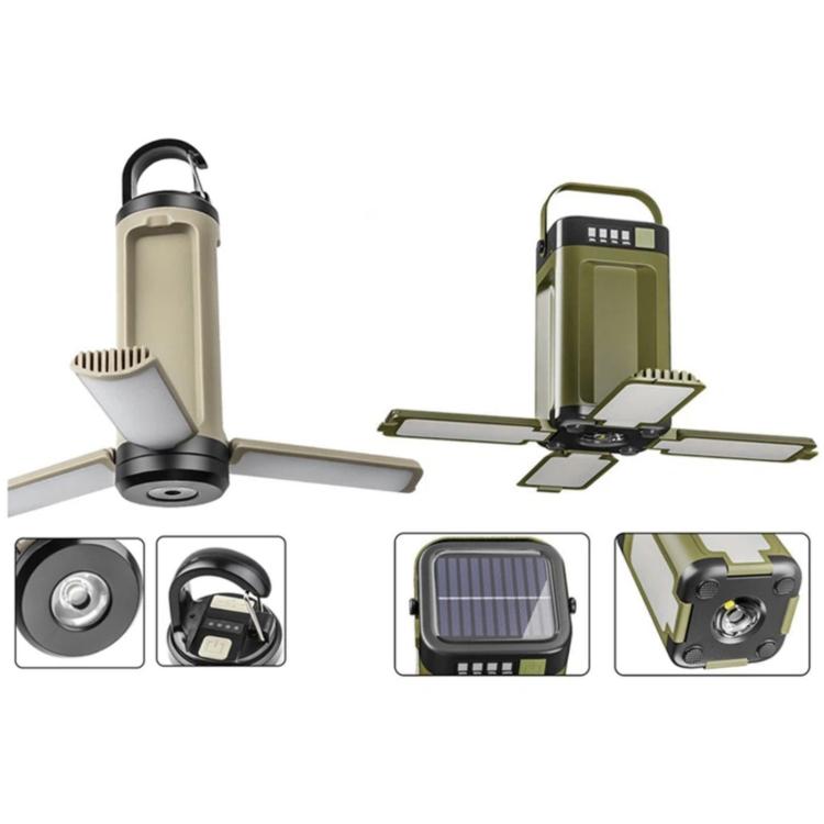 Multifunctional Foldable Camping Light, Outdoor Use LED Tent Light With Hook, 3-leaf, 4-leaf