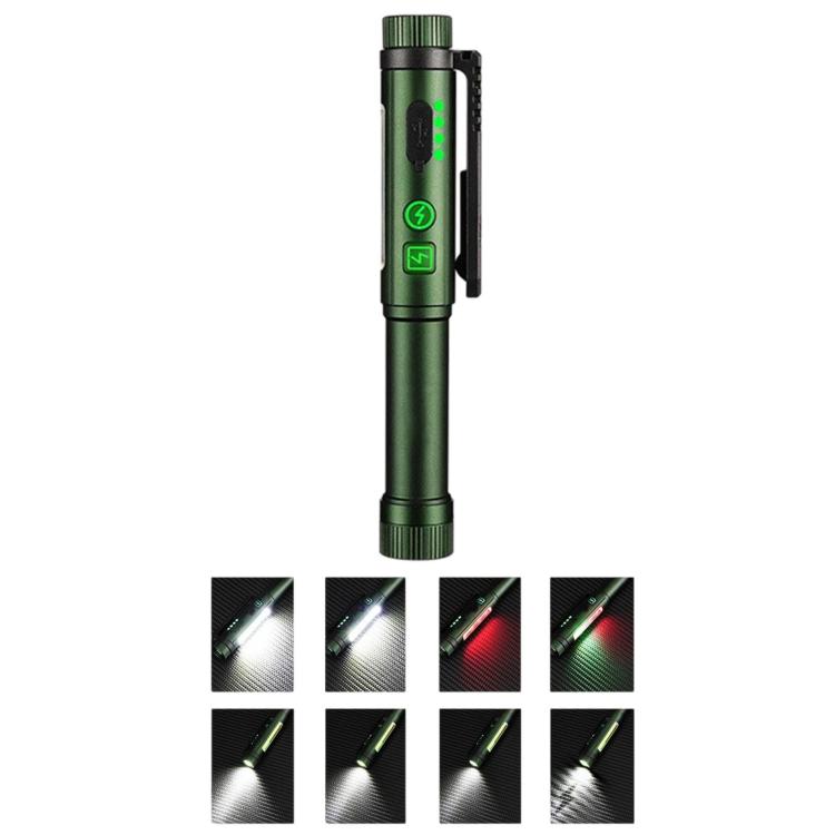 Multifunctional Dual Magnetic Pen Clip Flashlight, Outdoor Portable Inspection Work Pen Light