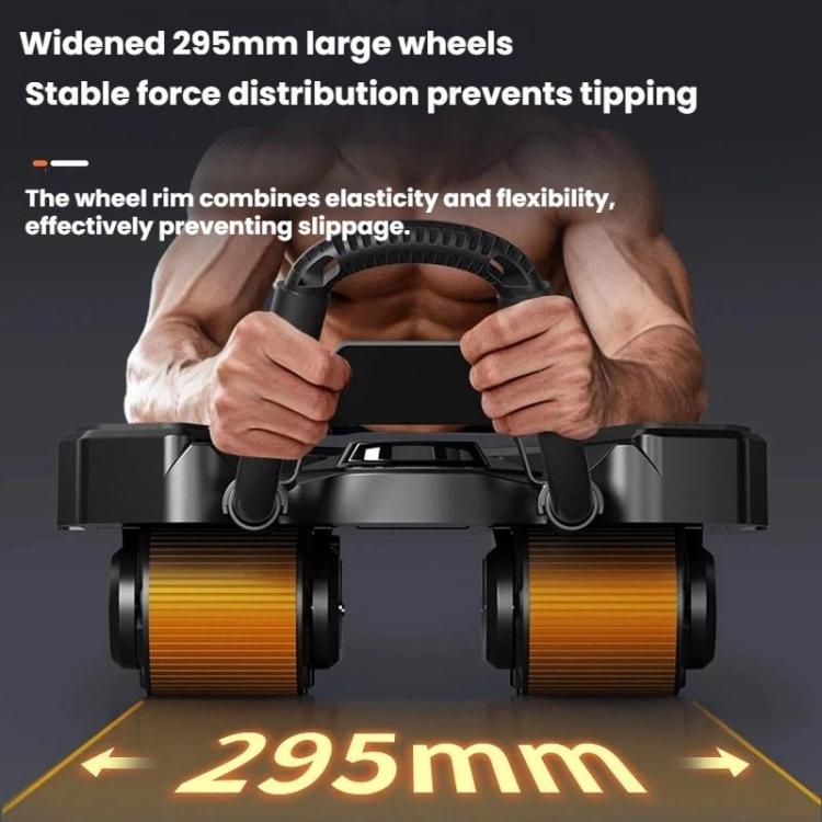 Home Four-Wheel Automatic Rebound Ab Wheel With Timer Function