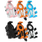 Four color motorcycle phone mount brackets: pink, orange, blue, and black