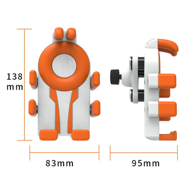 Phone mount size diagram: 83mm wide, 138mm tall, 95mm depth