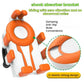 Shockproof motorcycle phone mount with orange shock-absorber arms and clamp base