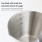 Stainless steel 100ml brewing cup with interior measurement scale lines