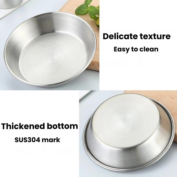 304 Stainless Steel Sauce Dish Round Multi-Purpose Serving Dish, LsCook 8cm