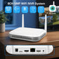 White mini WiFi NVR with two antennas and stacked vent slots