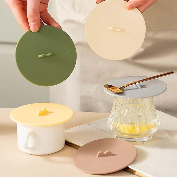 LsCook 3-Piece Set Dust-proof Leak-proof Thickened Food-Grade Silicone Universal Cup Lid