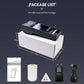 Mobile POS terminal in box with power adapter, cable, and receipt roll